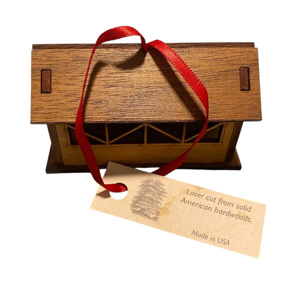 Vintage Cracker Barrel "The Old Mill" Laser Cut Christmas Ornament Made in USA - Picture 3 of 14